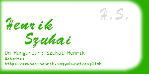 henrik szuhai business card